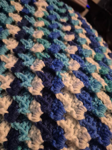 Wave Blanket An up close image of the Tanjiro Water Breathing 3rd form blanket